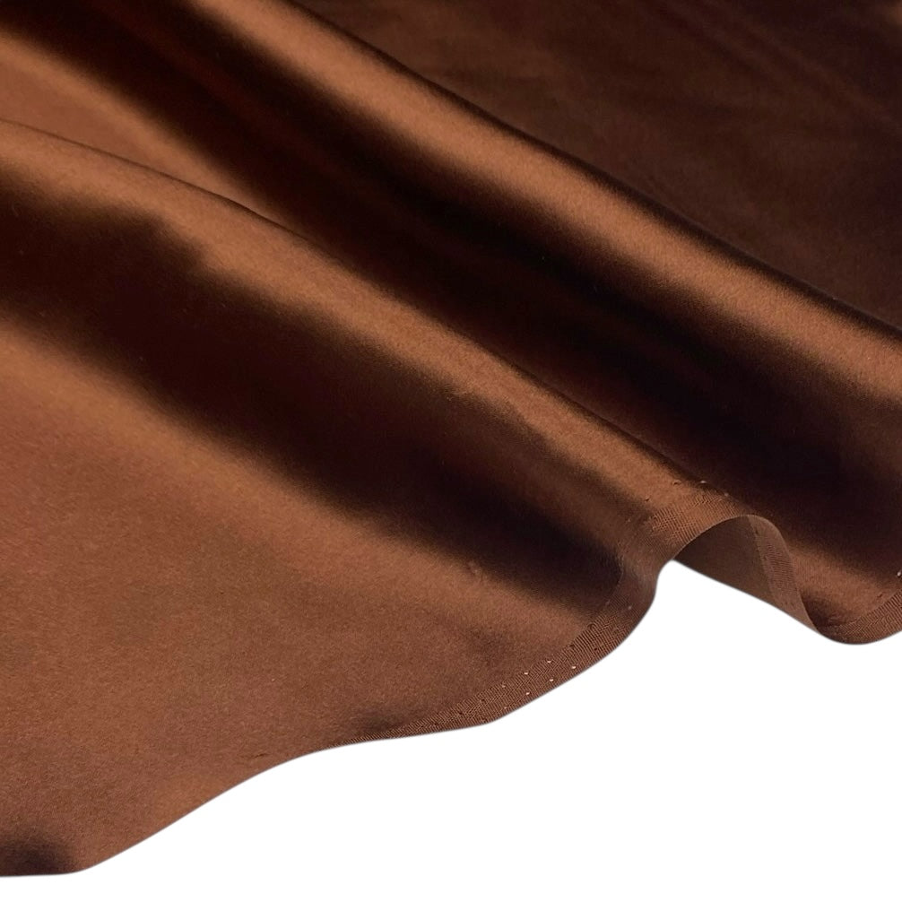 Mulberry Silk Charmeuse Satin - Brown