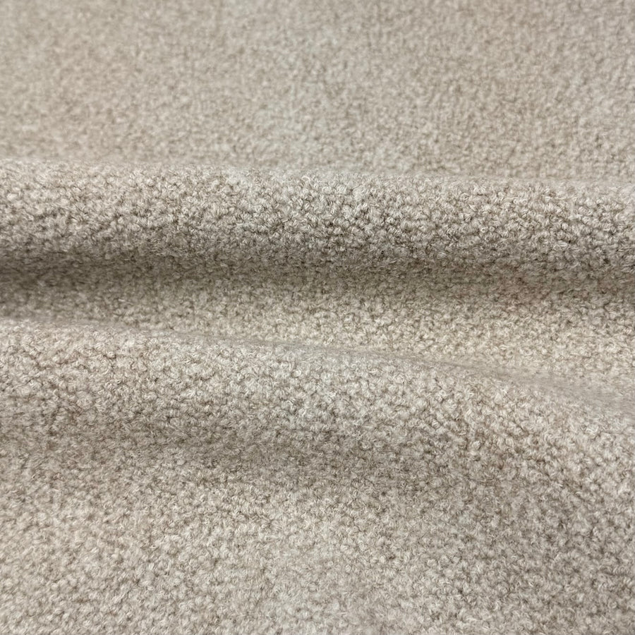 Boucle Wool Upholstery Remnant  - Beige
