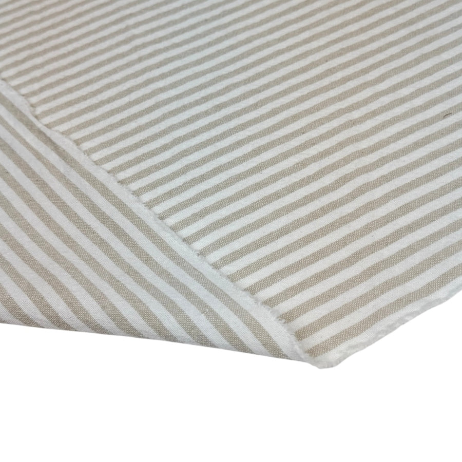 Striped Organic Cotton - Beige/White
