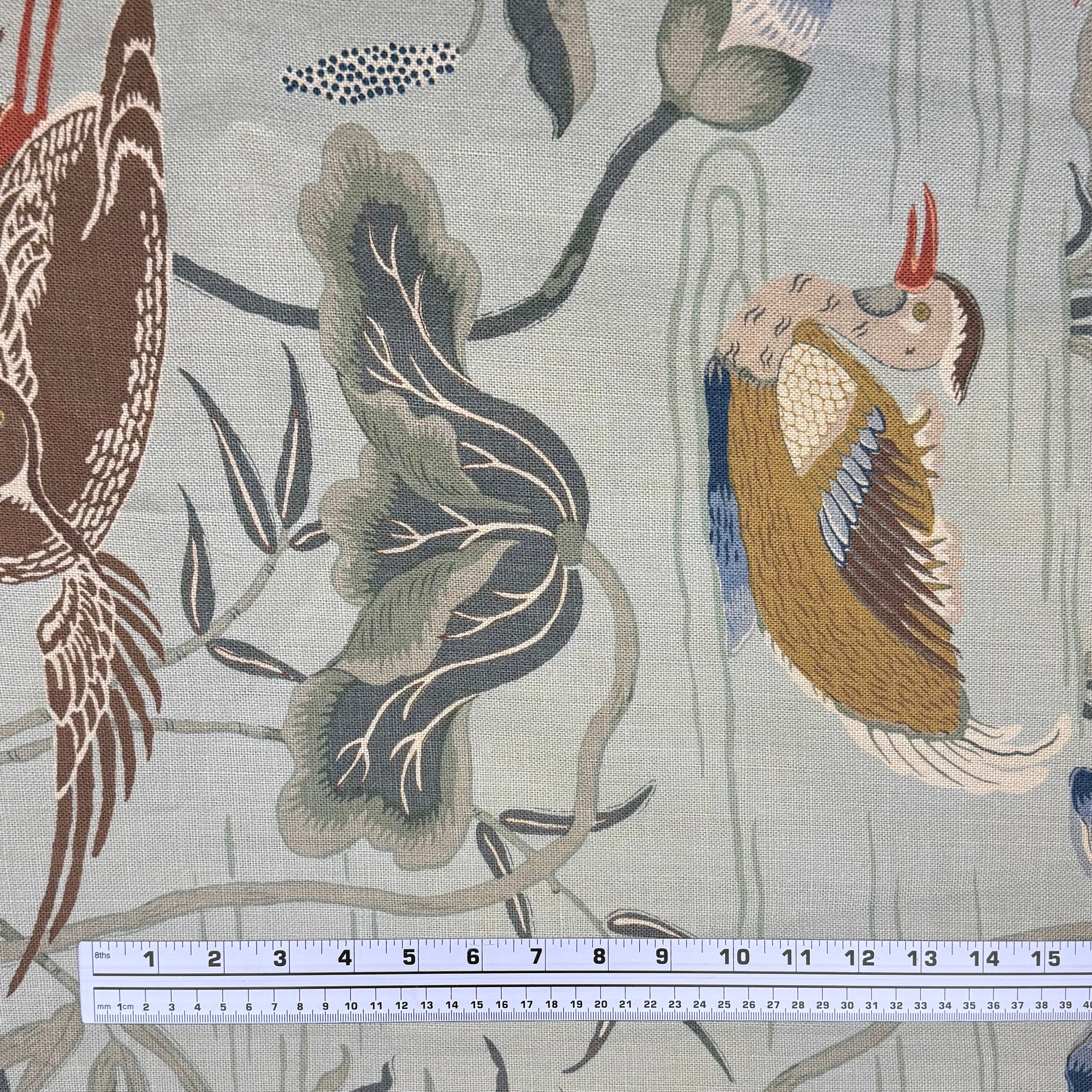 Lotus Garden Printed Linen - Schumacher