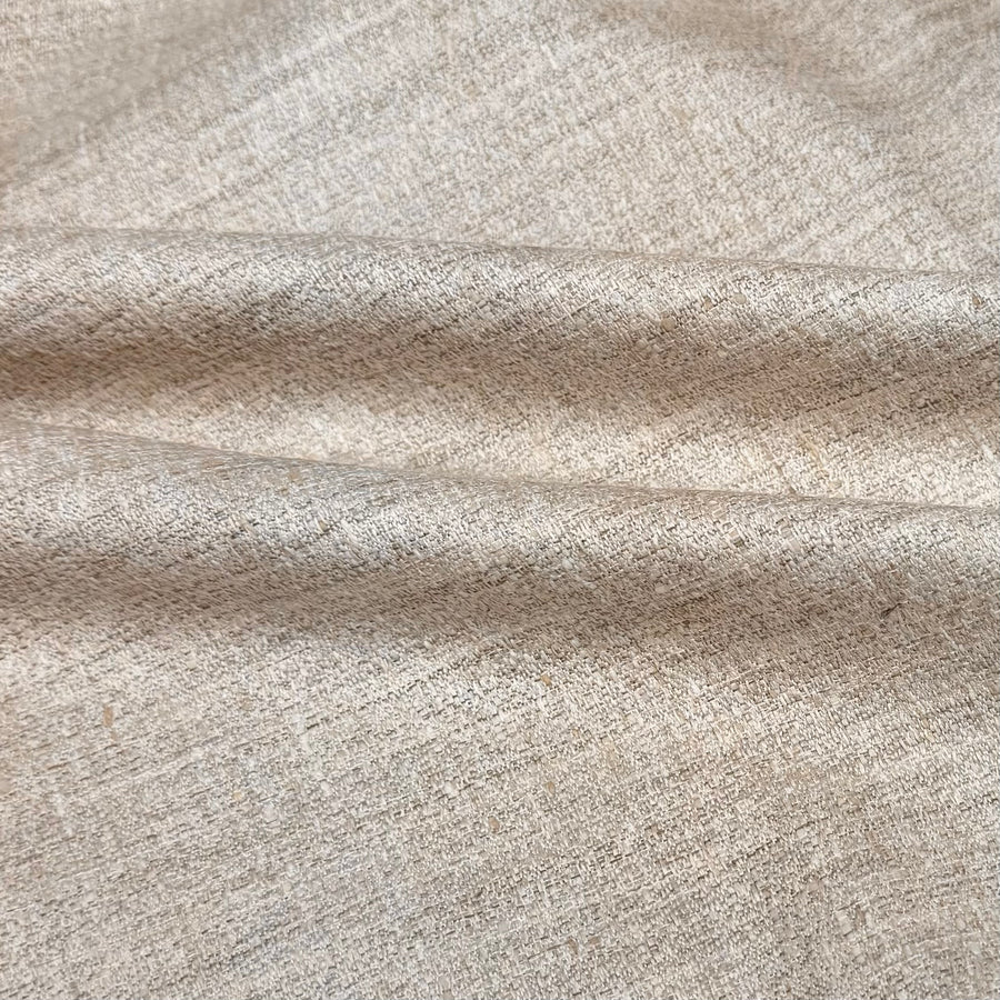 Double Wide Upholstery Remnant - Ivory/Beige/Silver