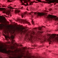 Crushed Velvet Upholstery - Designer Remnant - Red