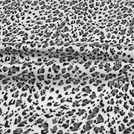 Lightweight Printed Cotton Cheetah - White/Black/Grey