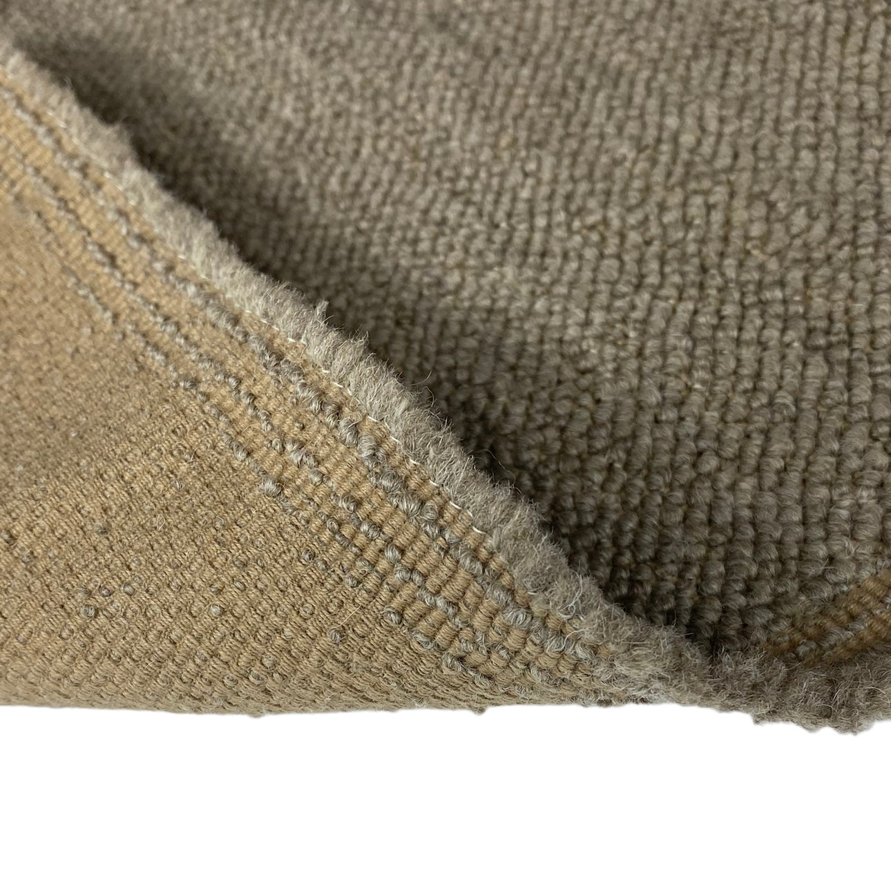 Wool Boucle Upholstery Designer Remnant  - Brown