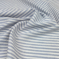 Striped Organic Cotton - Powder Blue/White