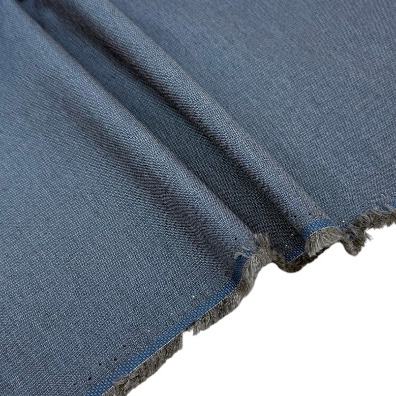 Woven Upholstery Remnant - Blue/Grey