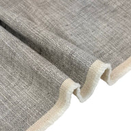 Woven Cotton/Linen Upholstery Remnant - Ivory/Grey