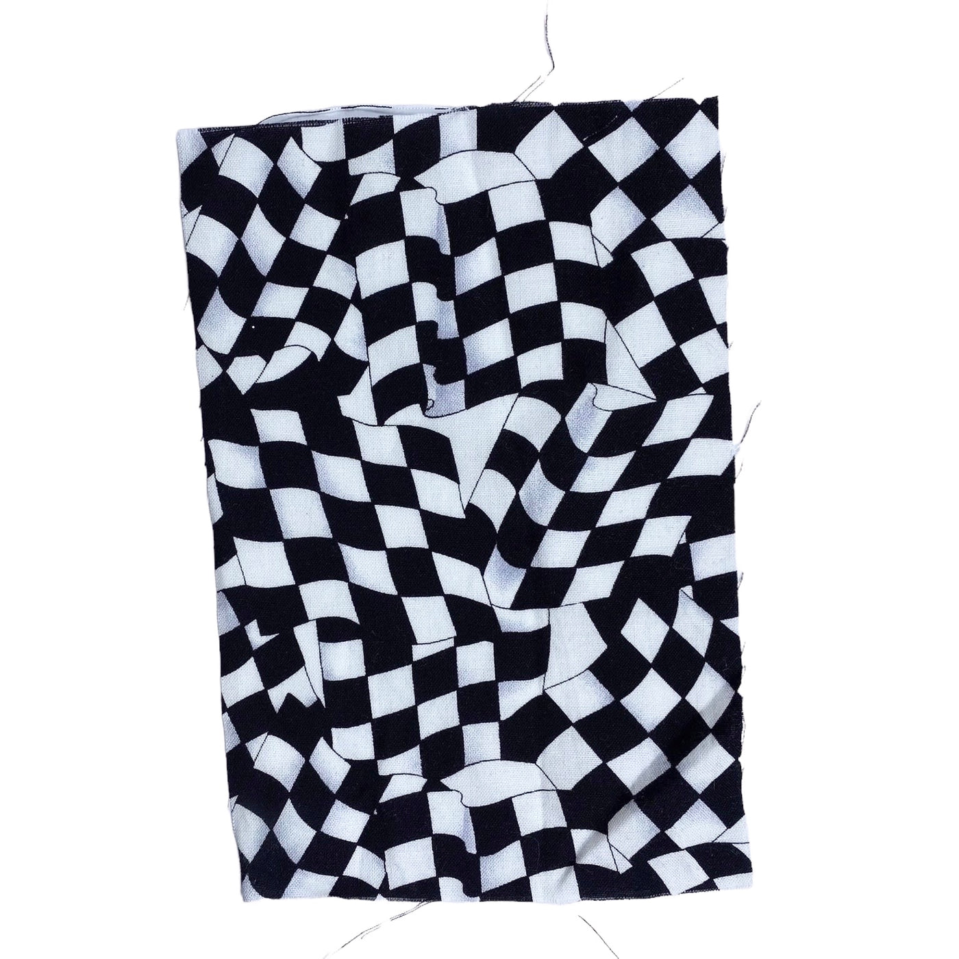 Printed Quilting Cotton Remnant - Checkered Flag