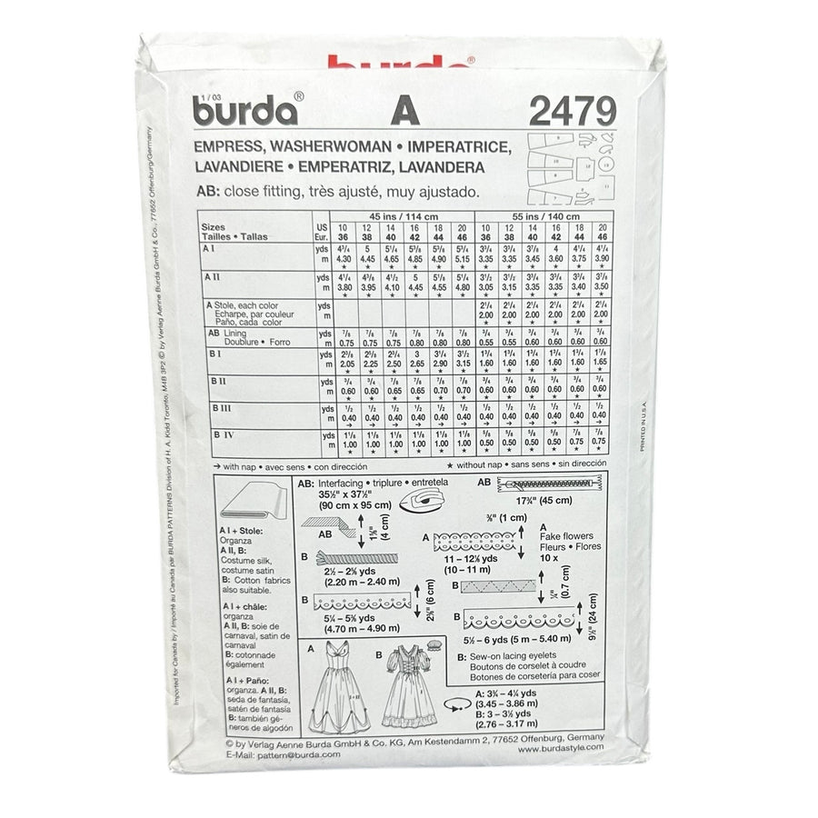 Burda 2561 Blouse Sewing Pattern