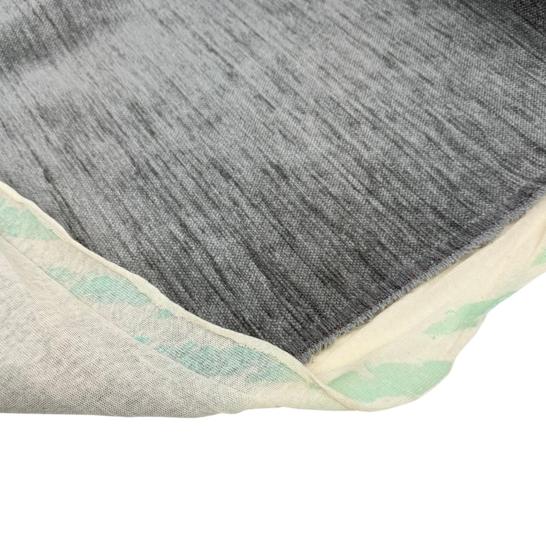 Interfaced Chenille Upholstery Remnant - Grey