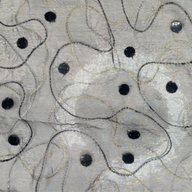 Embroidered Sequin Silk Organza - Black