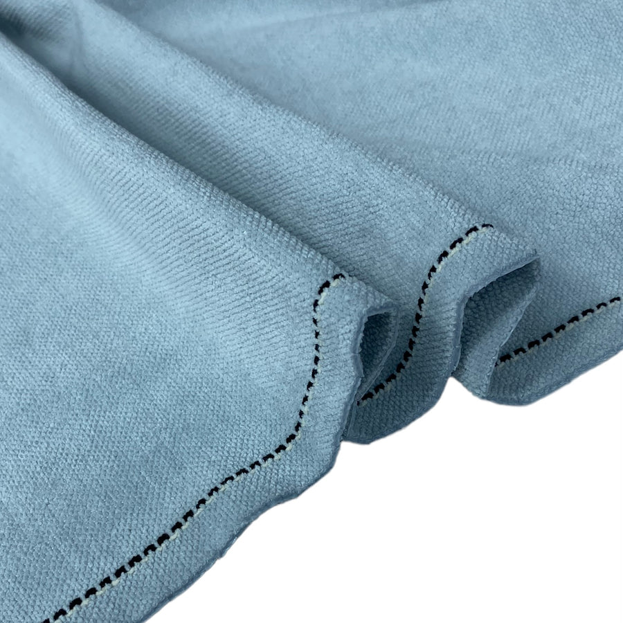 Chenille Upholstery Remnant  - Light Blue