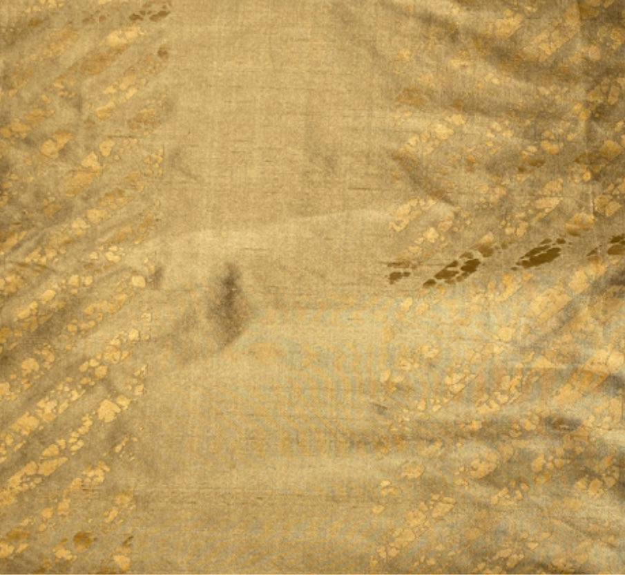 Striped Silk Shantung - Gold