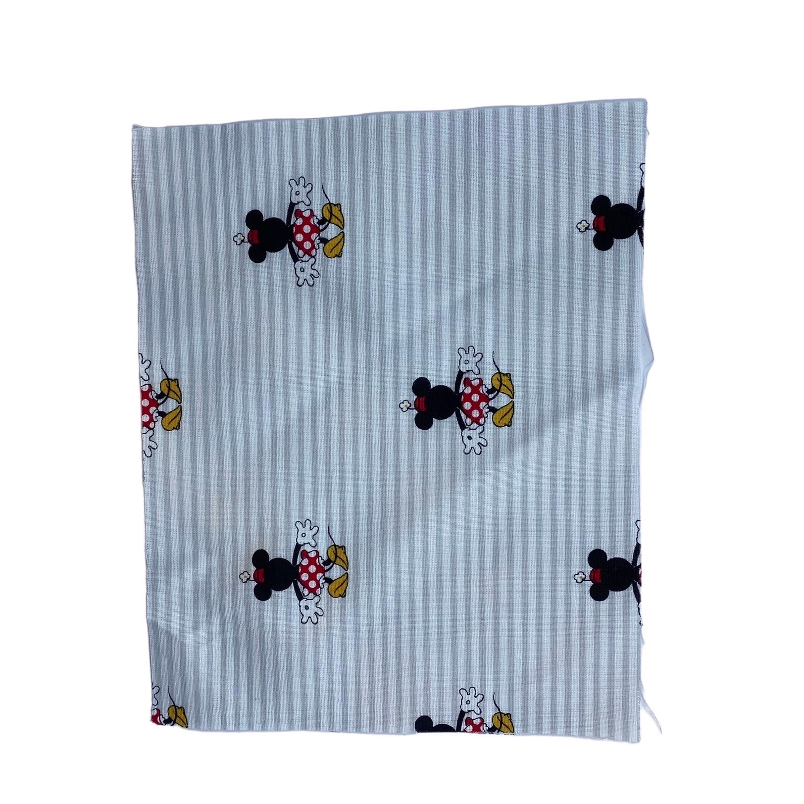 Printed Quilting Cotton Remnant - Minnie Mouse - White/Grey