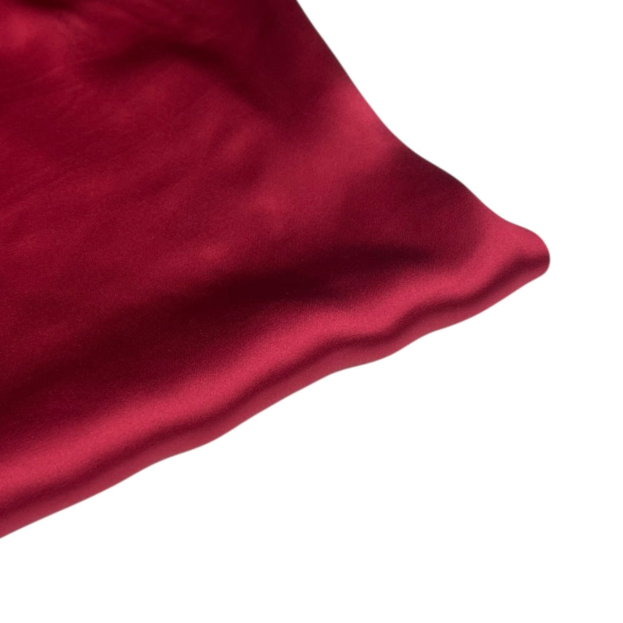 Mulberry Silk Charmeuse Satin - Ruby Red