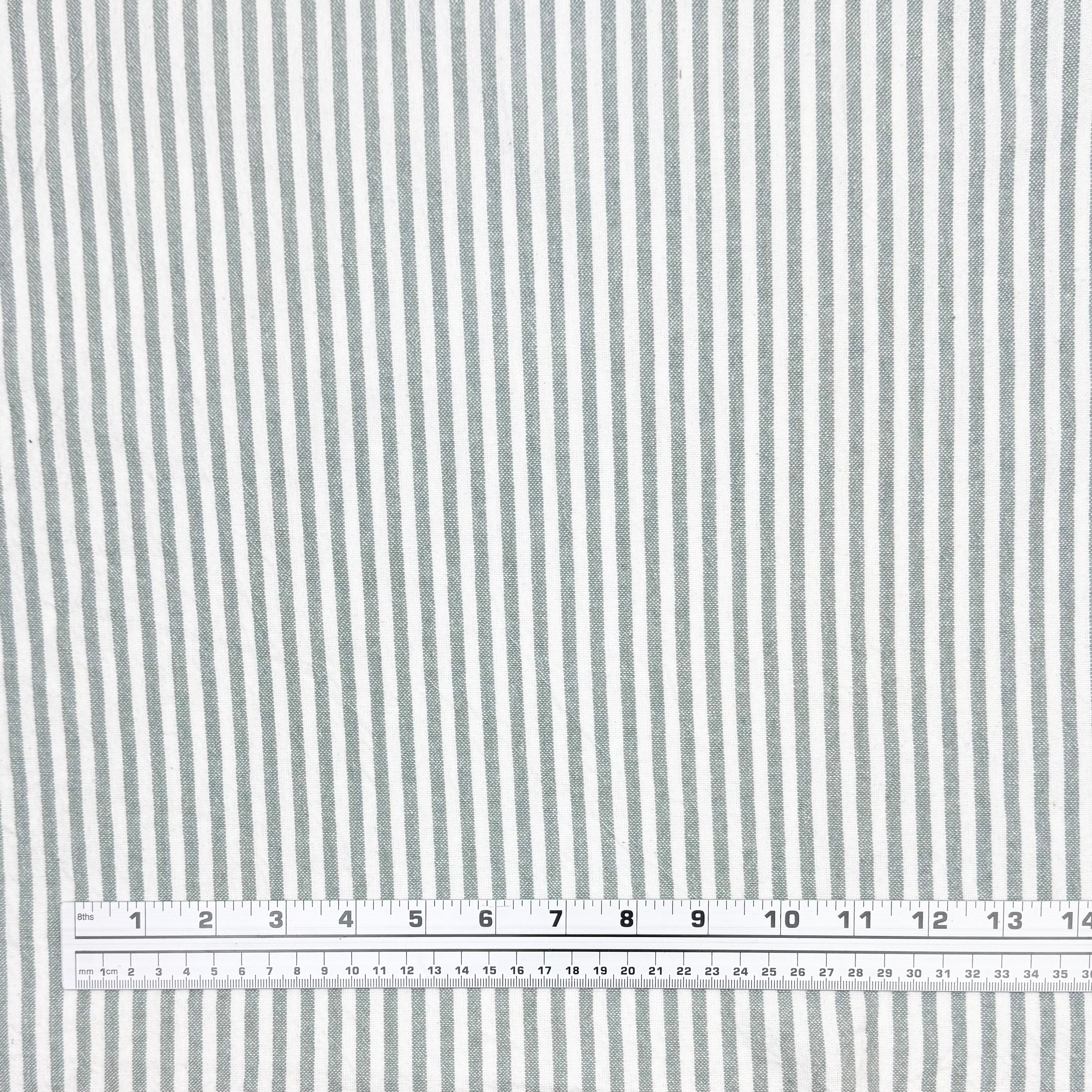 Striped Organic Cotton - Green/White