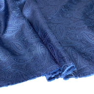 Paisley Silk/Polyester Jacquard - Blue