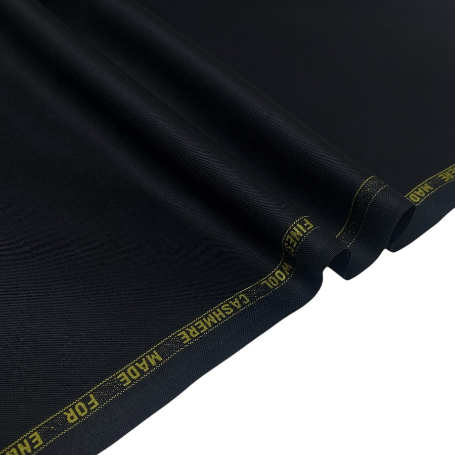 130’s Wool Cashmere Suiting - Black