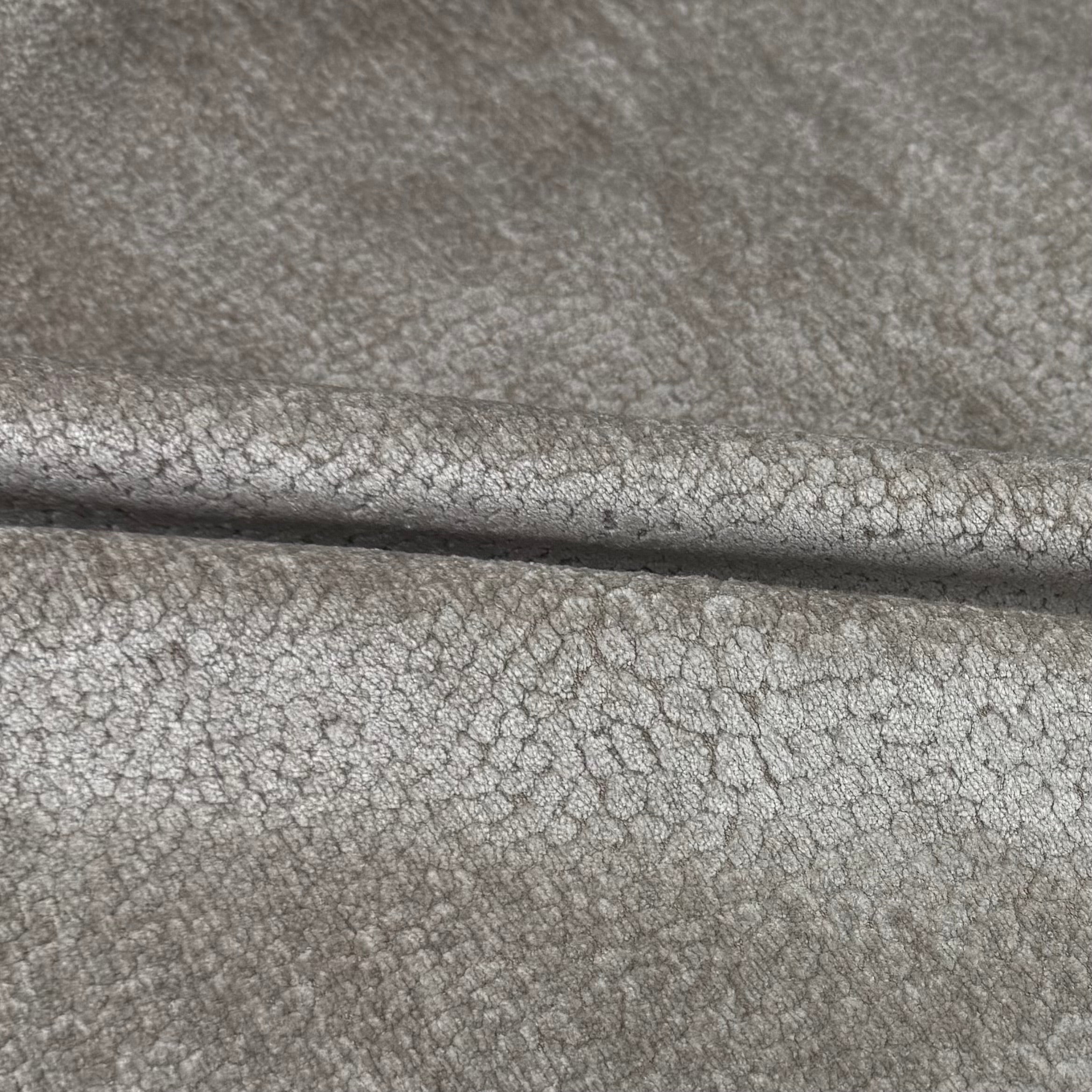 Patterned Chenille Upholstery Remnant  - Beige