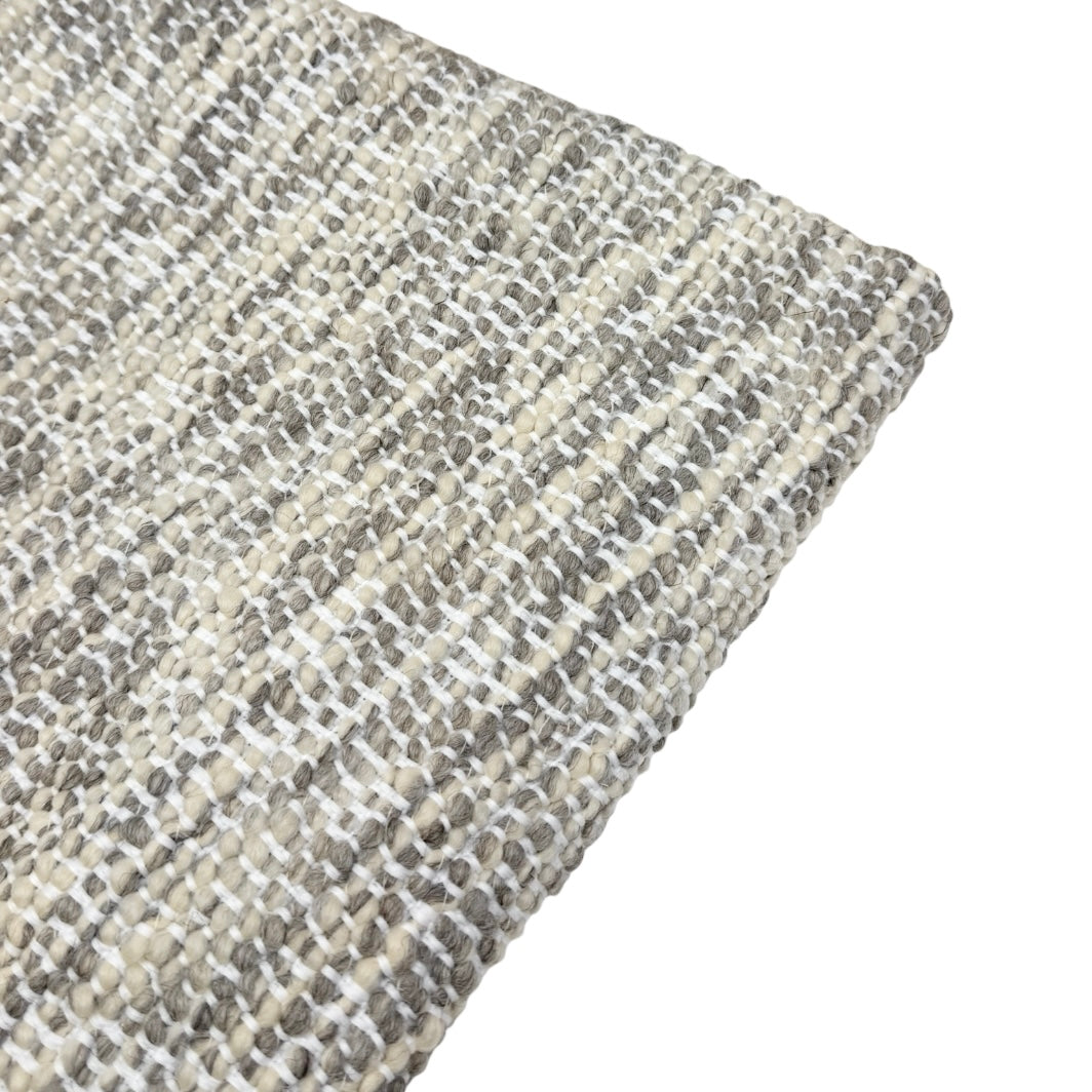 Boucle Wool Upholstery Remnant  - Ivory/Beige