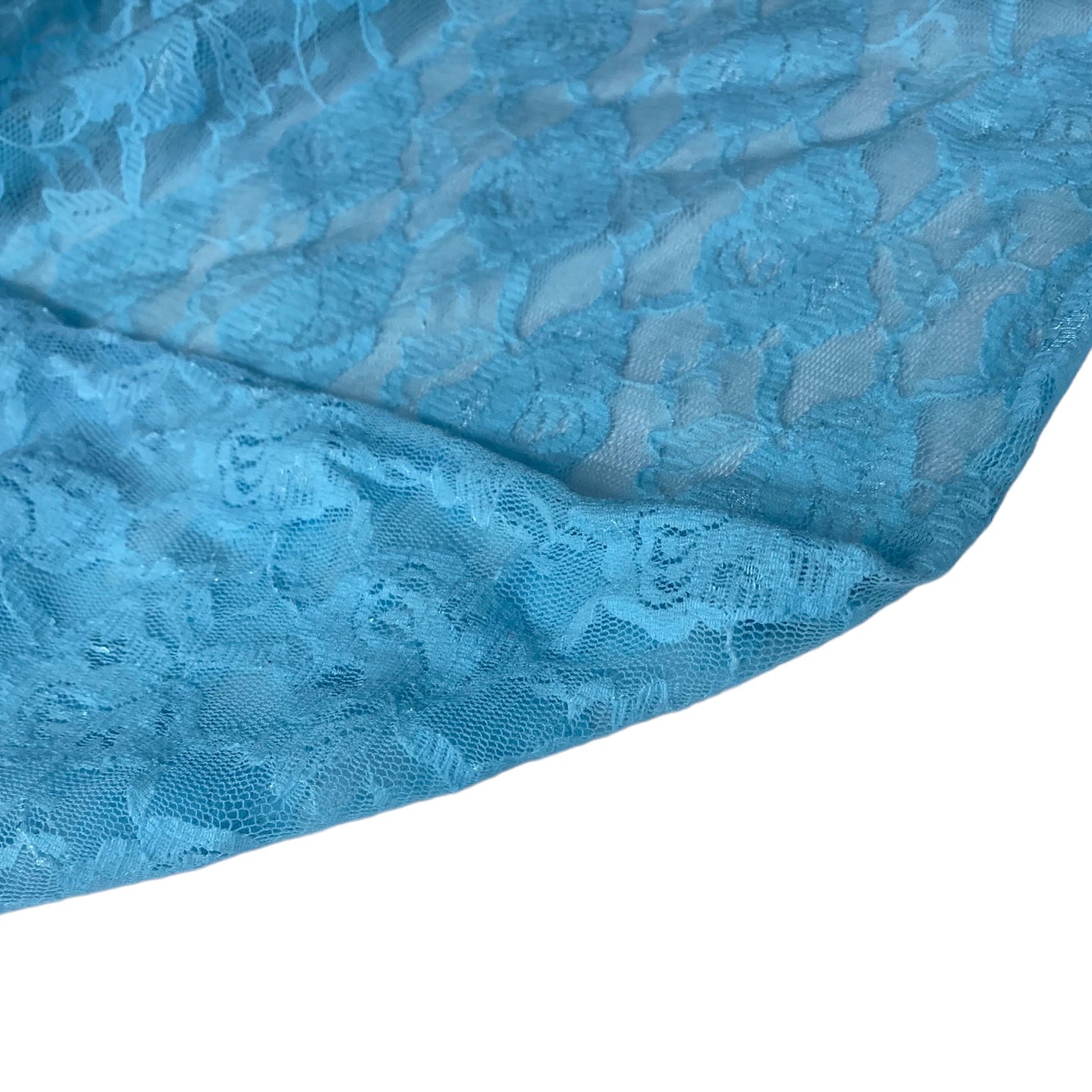 Floral Corded Lace - Light Blue