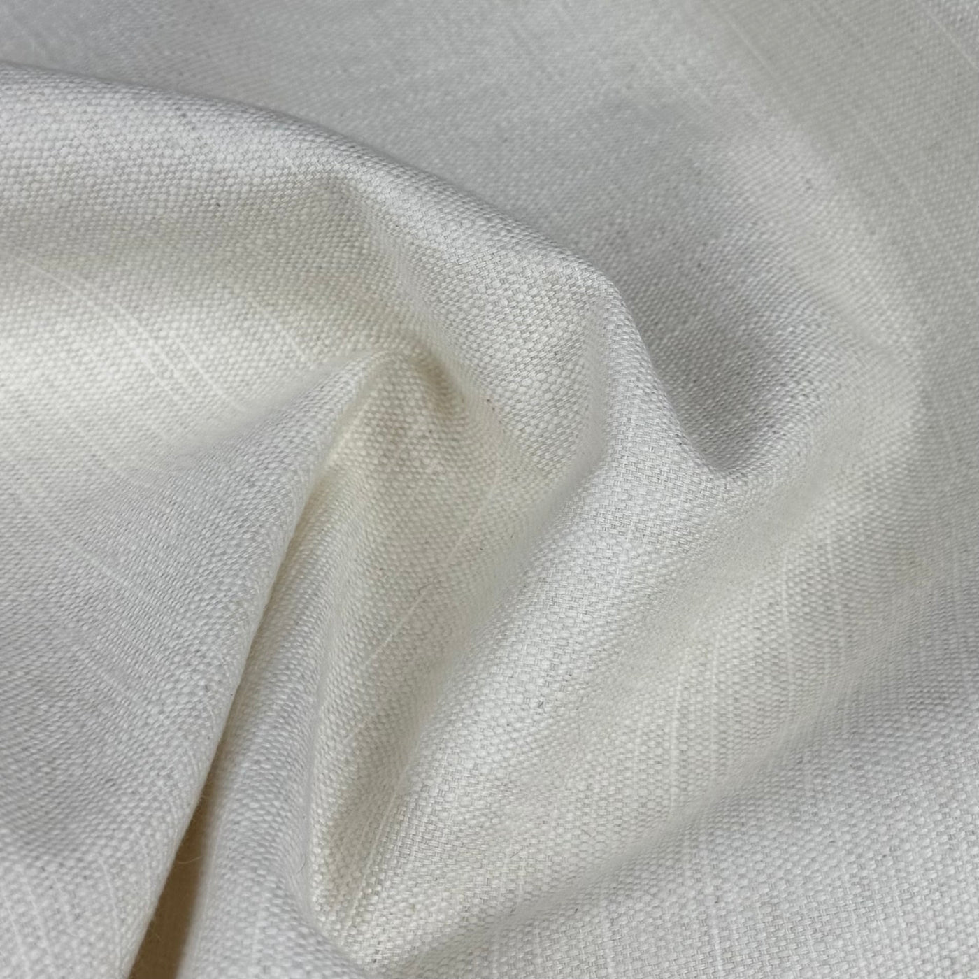 Crosshatch Linen Cotton Upholstery Remnant - Natural