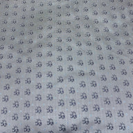 Silk Paisley Jacquard Remnant - Grey/White/Navy/Light Blue