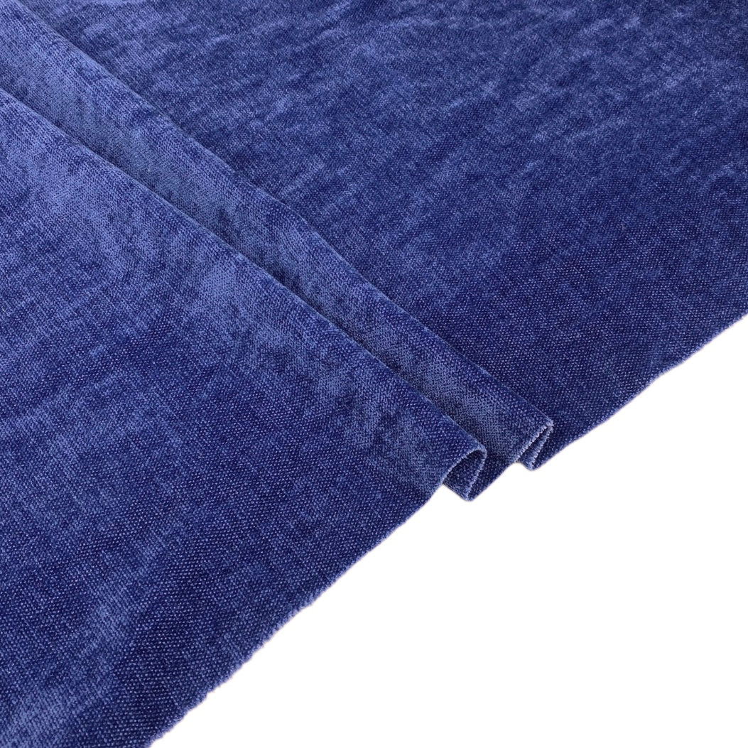 Double-faced Chenille Remnant  - Blue