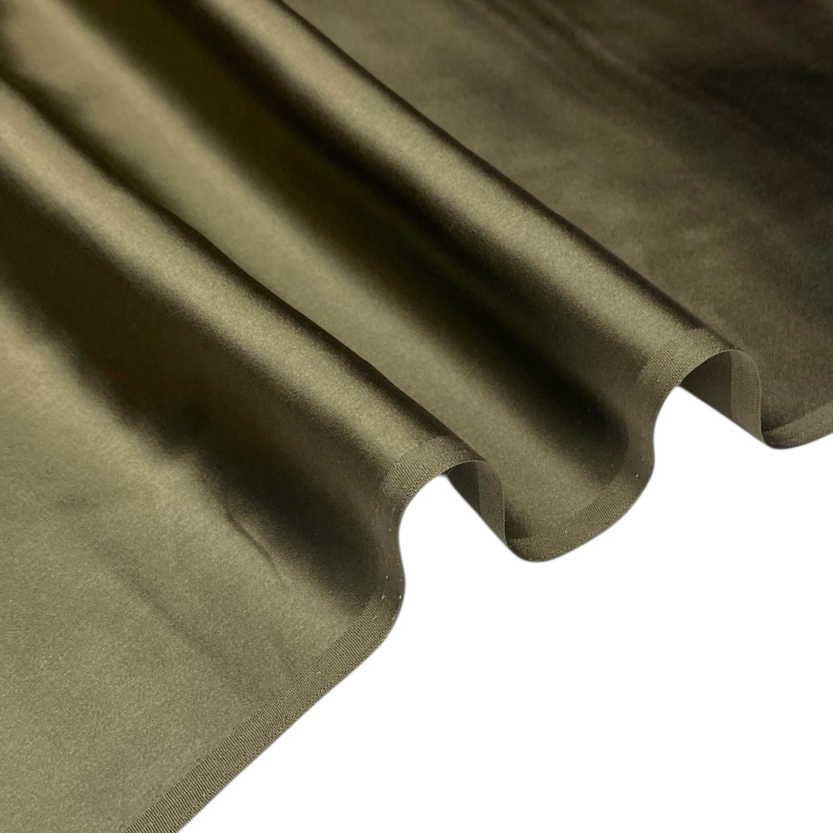 Mulberry Silk Charmeuse Satin - Bronze Olive