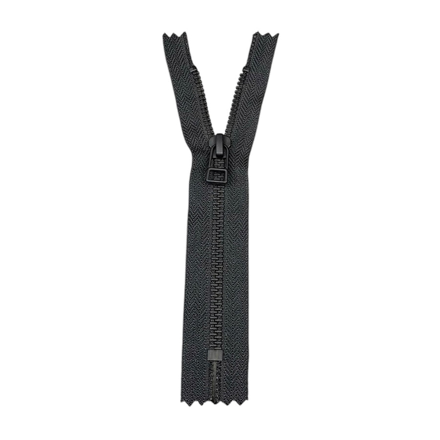 Closed-End Metal YKK Zipper - Black