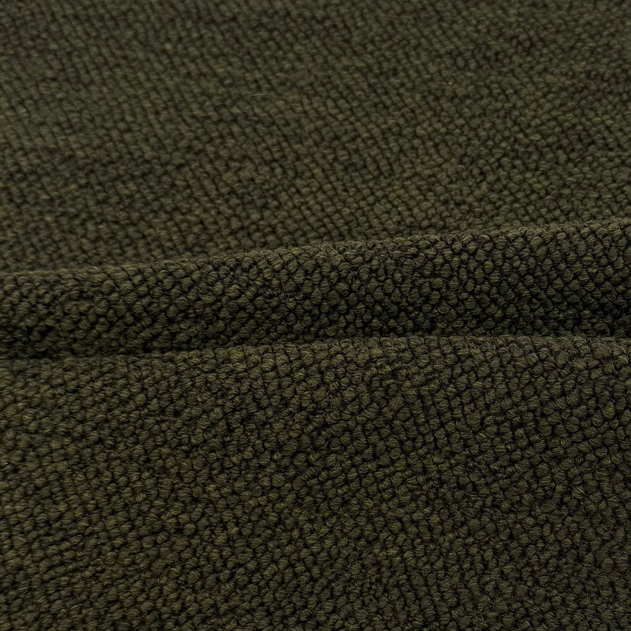 Boucle Wool Upholstery Remnant - Dark Green