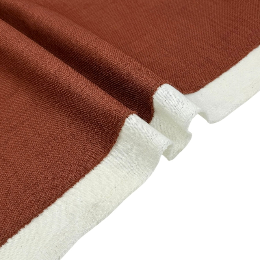 Woven Interfaced Upholstery Remnant - Rust