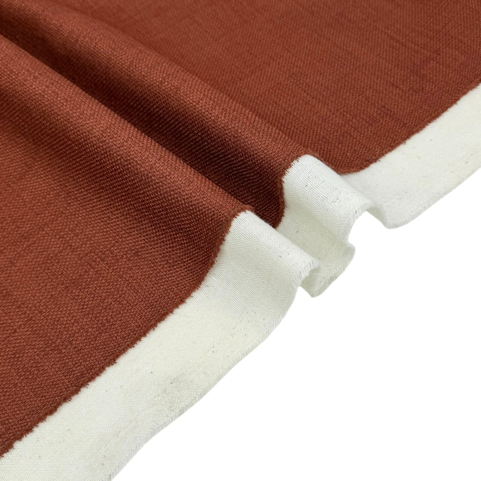Woven Interfaced Upholstery Remnant - Rust