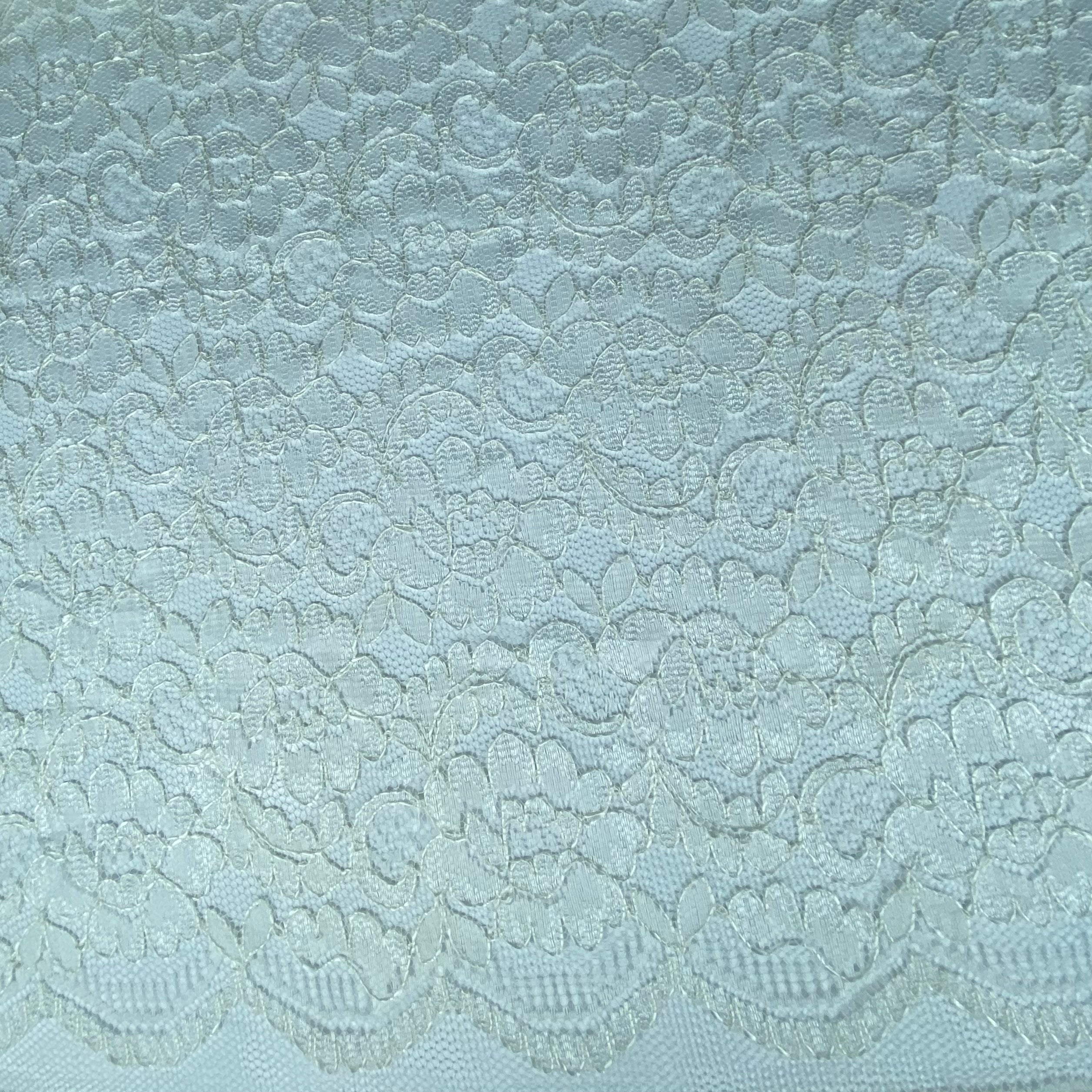 Floral Corded Lace - Remnant - Ivory