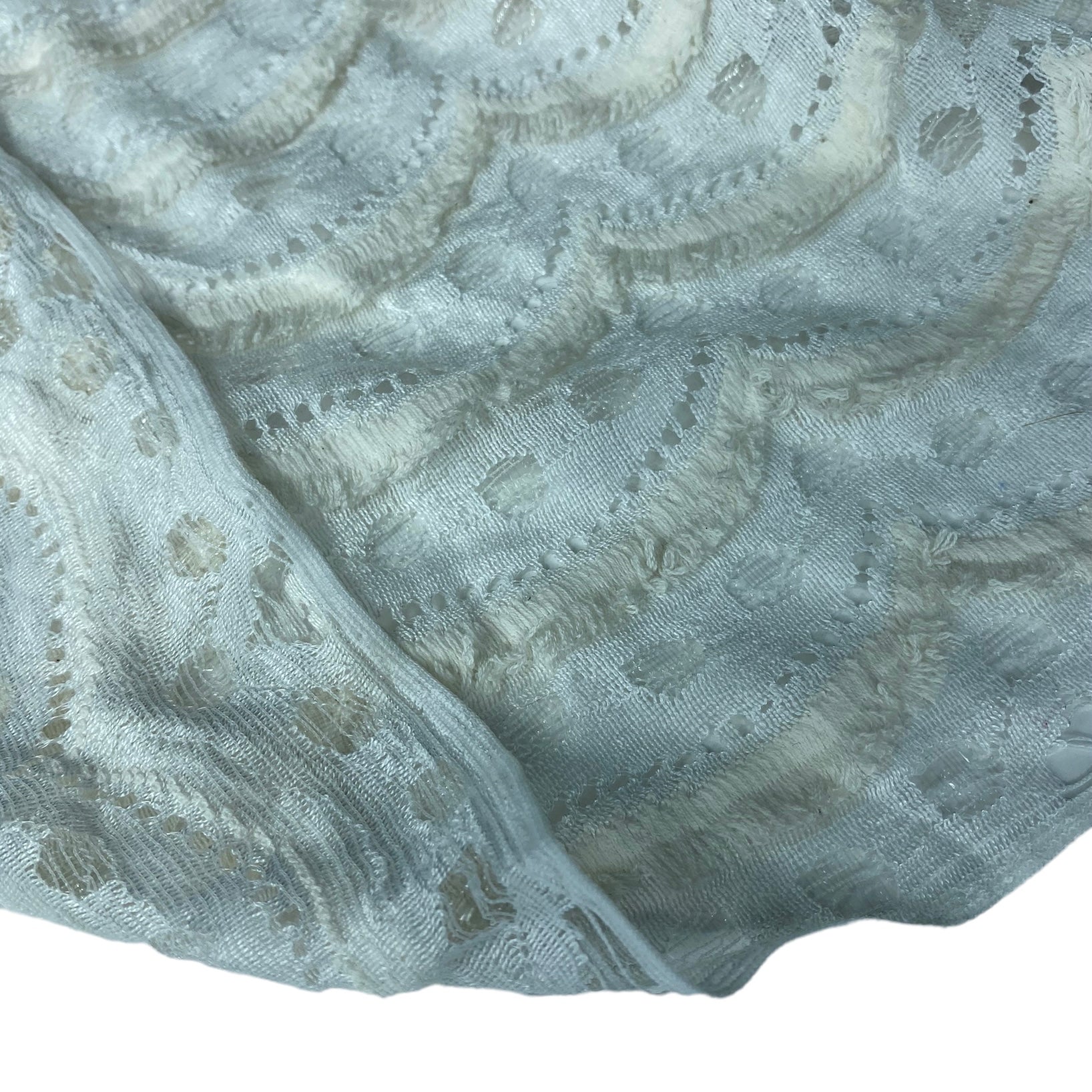 Mint green eyelet fabric discount