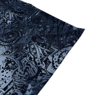 Paisley Printed Polyester Stretch Knit - Blue/Black