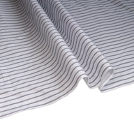Striped Printed Cotton - White/Grey