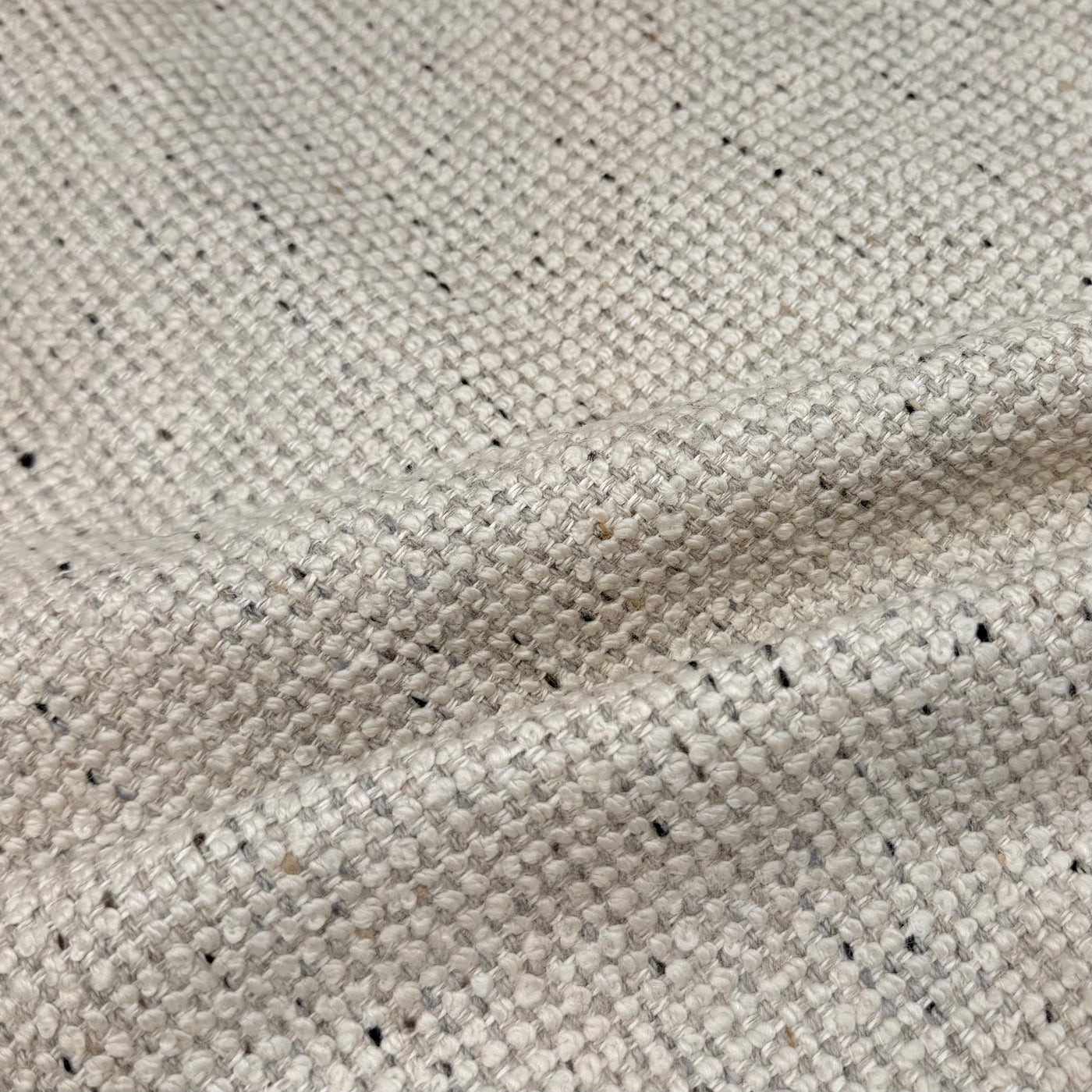 Wool Upholstery Remnant  - Speckled Ivory