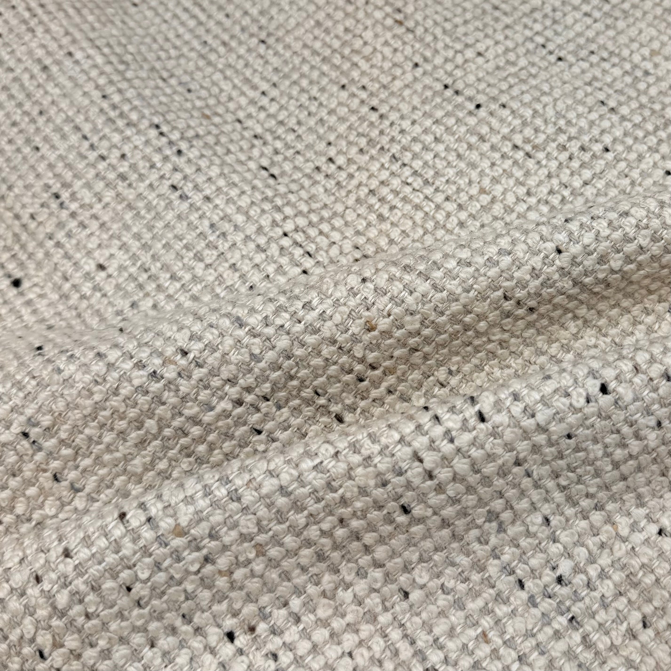 Wool Upholstery Remnant  - Speckled Ivory