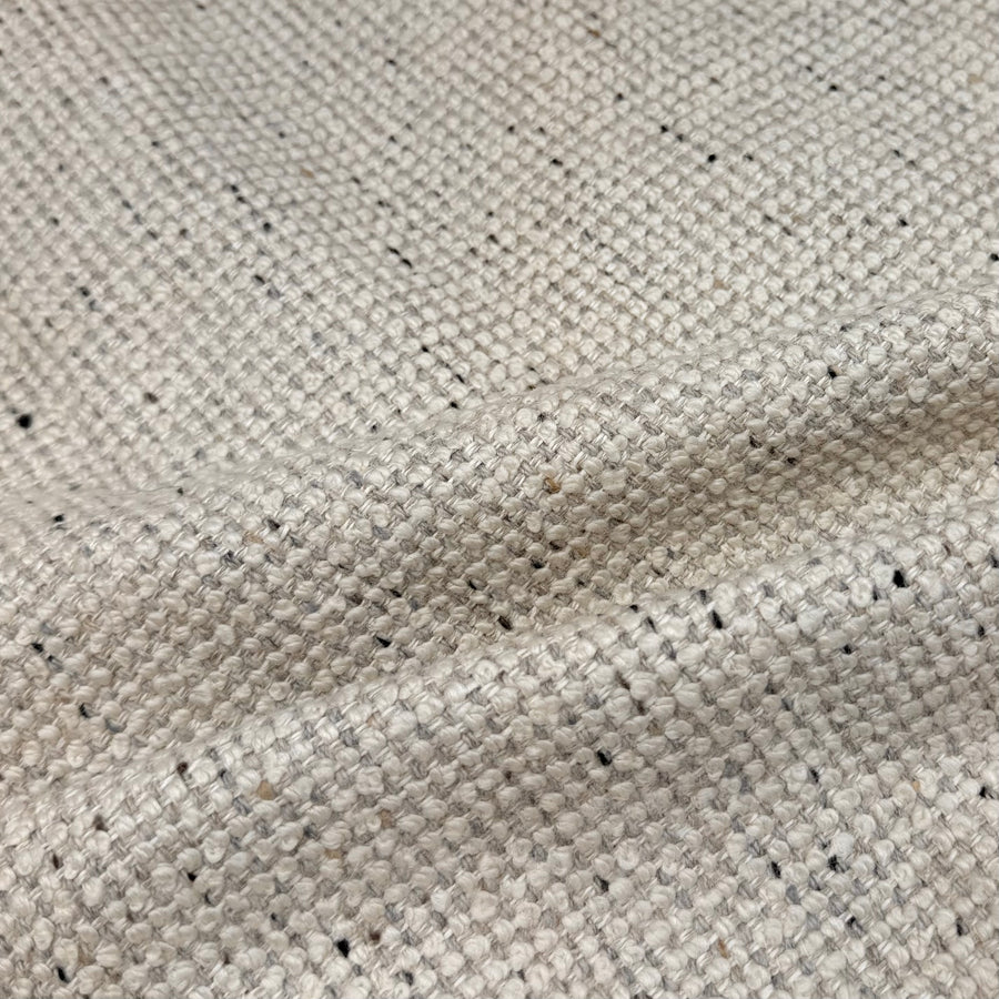Wool Upholstery Remnant  - Speckled Ivory