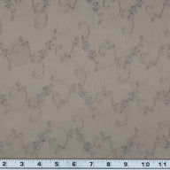 Floral Embroidered Polyester Georgette - Beige