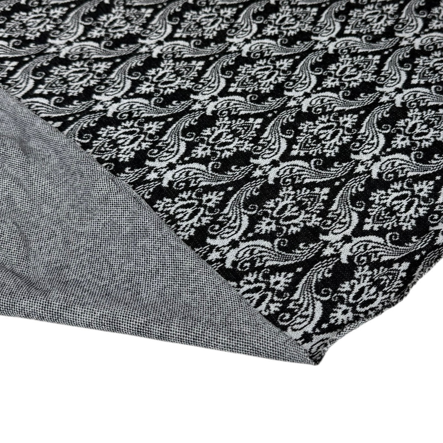 Damask Patterned Knit - Black/White