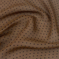 Diamond Polka Dot Polyester Georgette - Brown/Black
