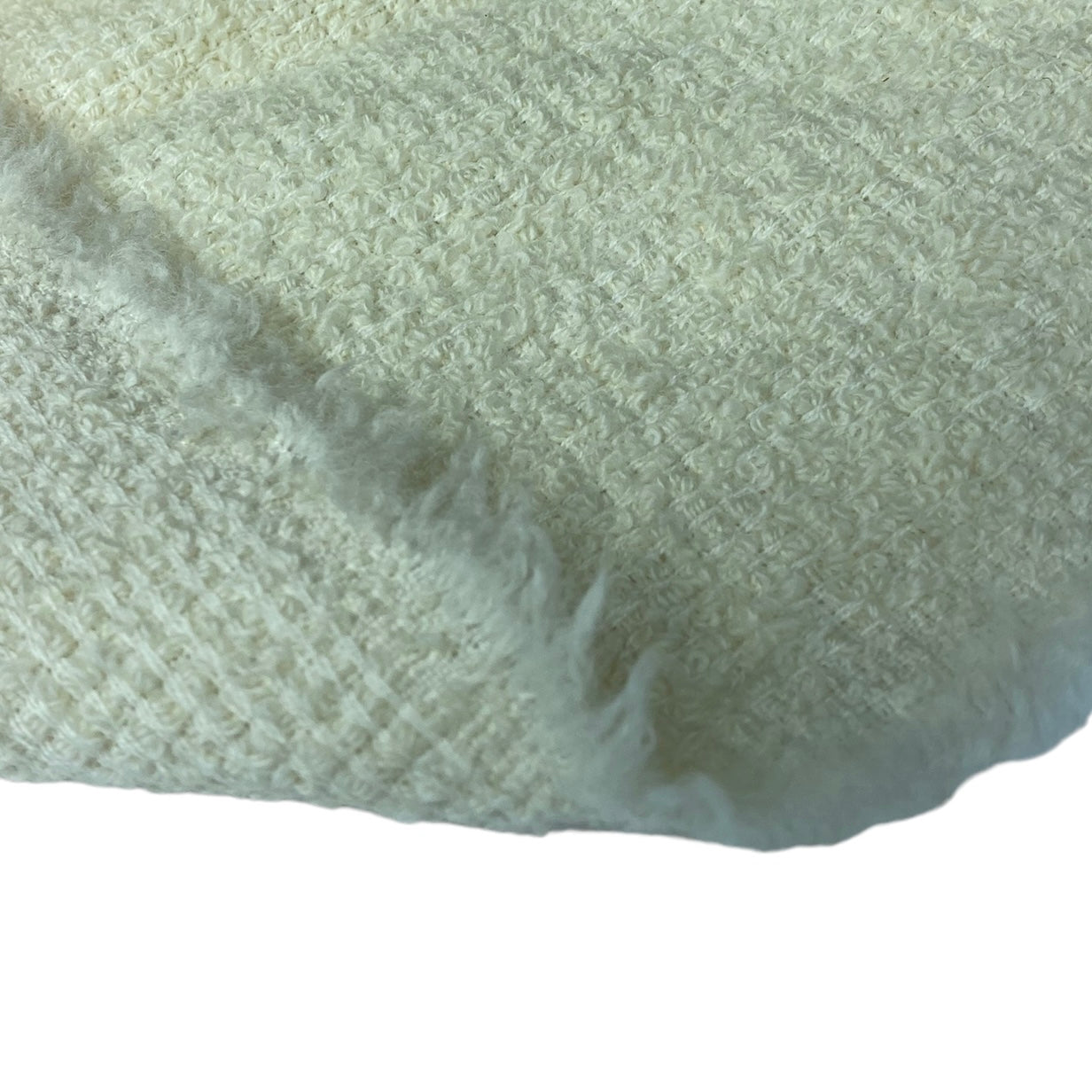 Wool Upholstery Designer Remnant  - Ivory
