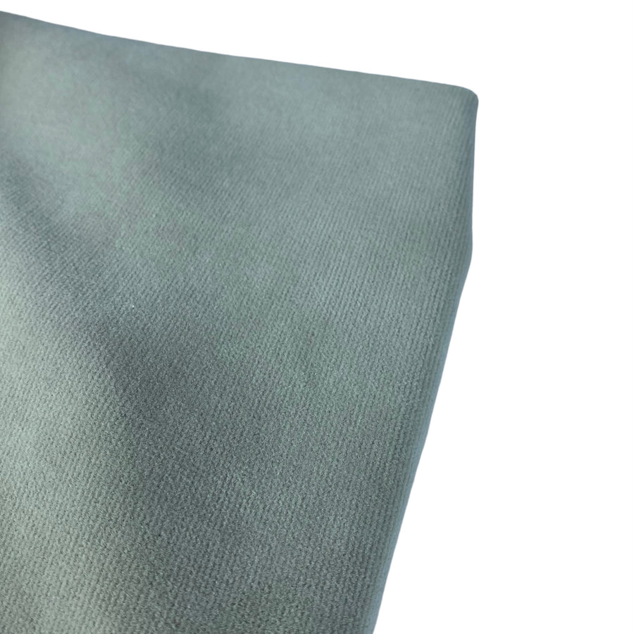 Cotton Velvet Upholstery - Designer Remnant - Beige