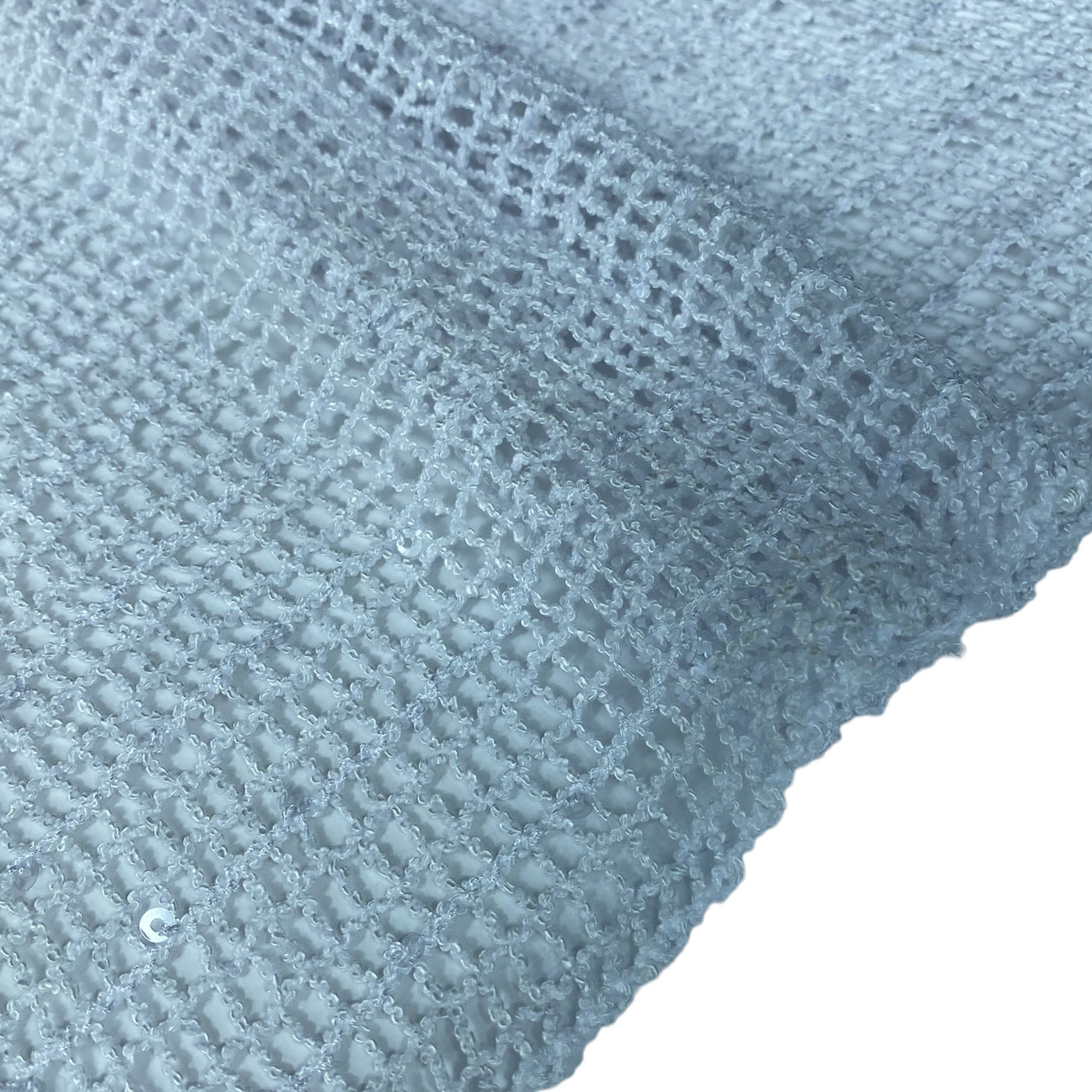 Sequin Mesh - White