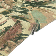 Patterned Upholstery Remnant  - Beige/Green/Pink
