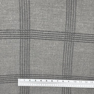 Plaid Cotton Blend Upholstery Remnant - Grey/Black