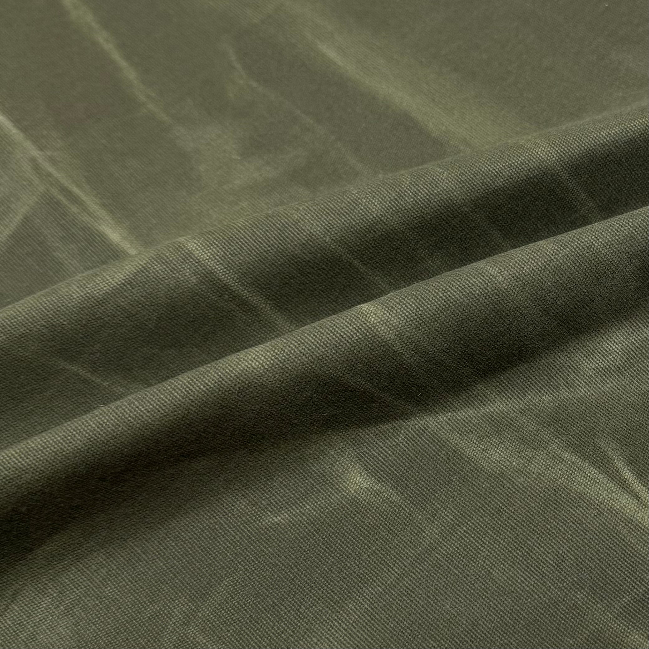 Waxed Cotton Canvas 10oz Beeswax - Khaki Green