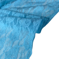 Floral Corded Lace - Light Blue